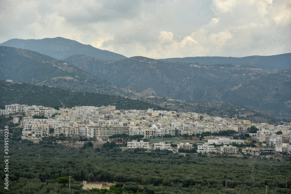 Gargano Promontory View by Morning with Cloudy Sky