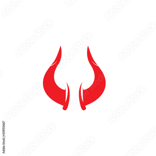devil horn logo vector template