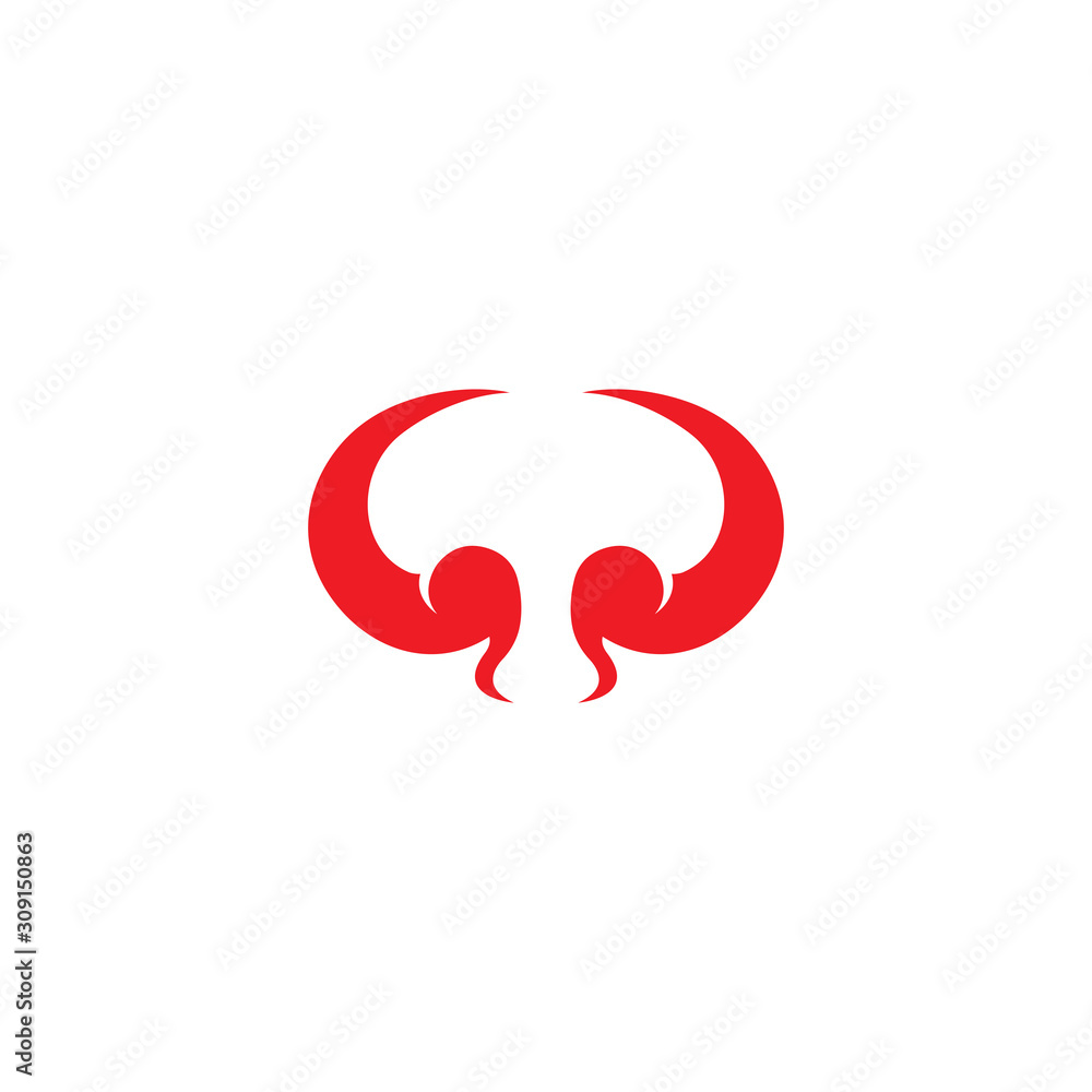 devil horn logo vector template