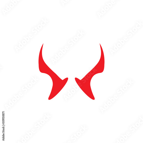 devil horn logo vector template