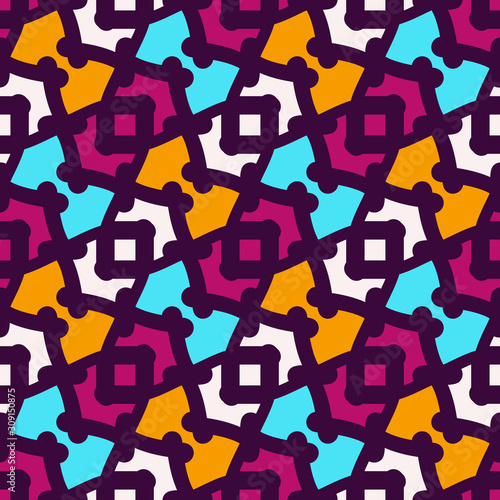Seamless pattern with diagonal geometric ornament.