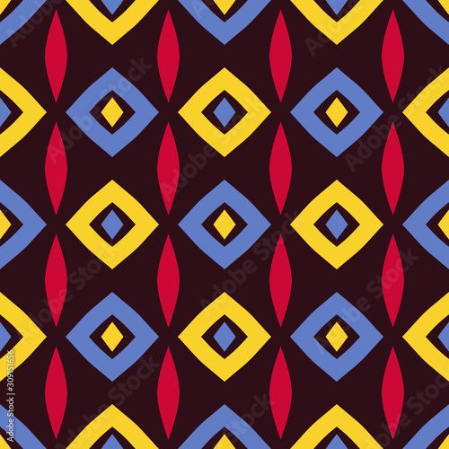 Seamless pattern with geometric ornament.