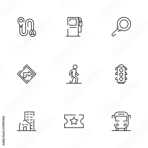 bundle of maps and navigation icons