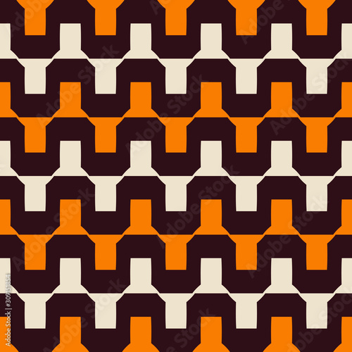 Seamless pattern with geometric ornament.