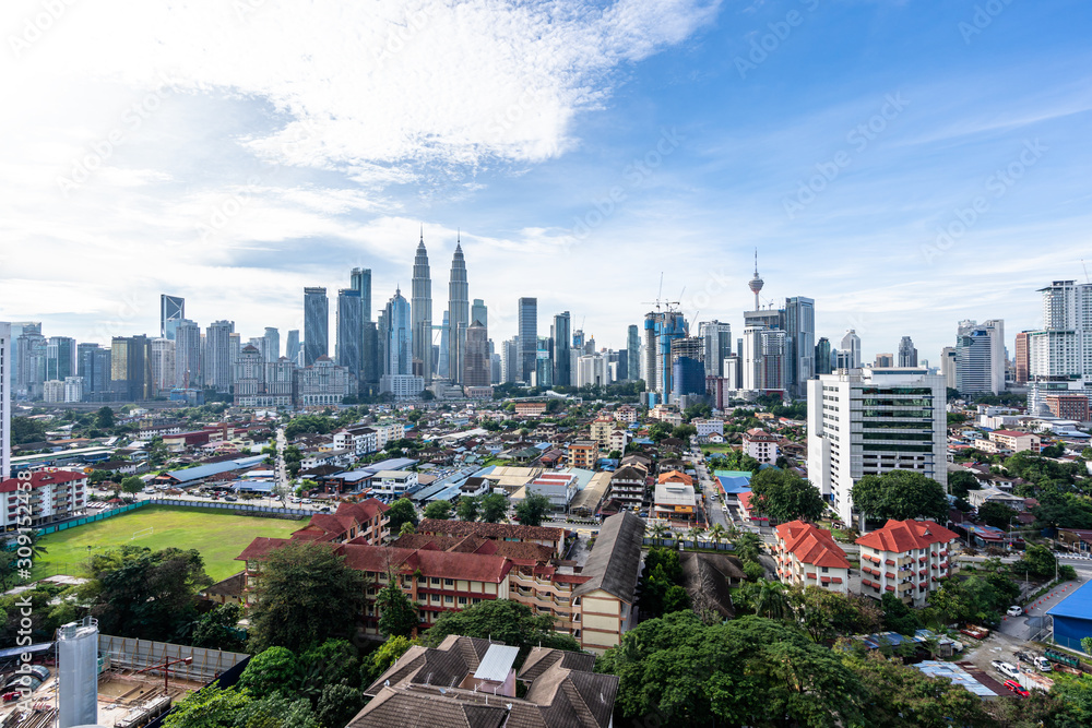Obraz premium panoramę miasta w kuala lumpur