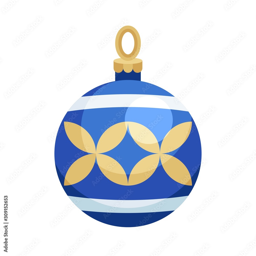 Obraz premium Christmas ornaments, baubles or Christmas ball flat icon