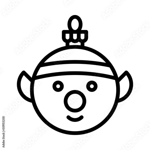 Christmas ornaments, baubles or Christmas ball line icon