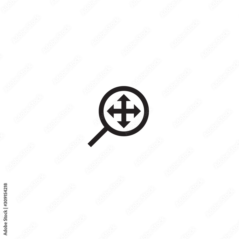 Move icon. Modern, simple flat vector illustration for web site or mobile app