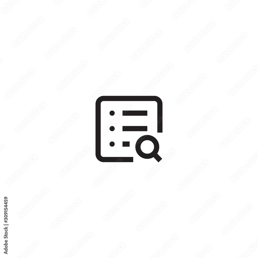 Searching file icon. Magnifying glass or search icon, flat vector graphic on isolated background. - Vector Searching file icon. Magnifying glass or search icon, flat vector graphic on isolated background. - Vector