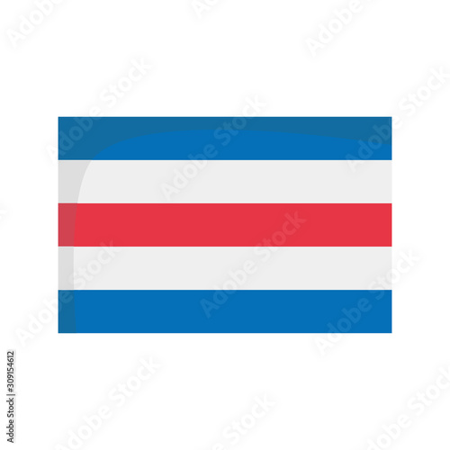 Maritime flag to represent the letter C isolated on white background Vector Illustration