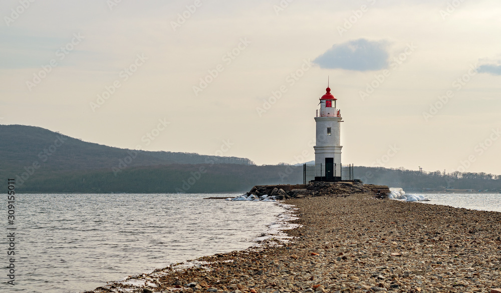 old abandoned lighthouse in the sea old abandoned lighthouse in the sea