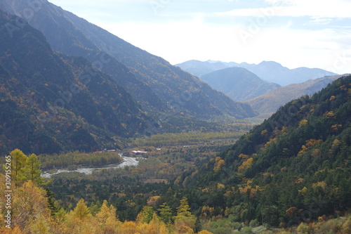 Landscape of Kamikochi trail (Japan alps / Japanese mountain)
