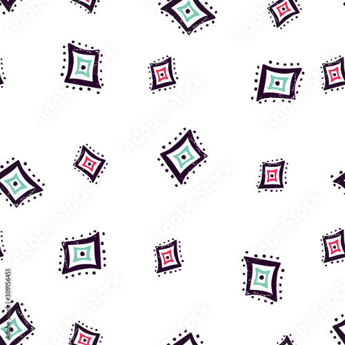 Seamless pattern with hand drawn geometric shapes. © danceyourlife