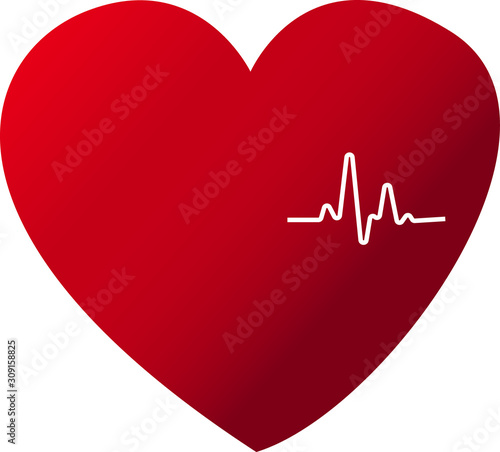 heart with cardiogram