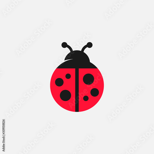 Lady bug vector icon, Lady bug logo design, cute icon, simple icon, tiny logo icon, red lady bug sign, cute colorful ladybird