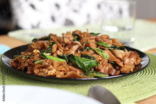 Pad See Ew (Thai stir fried noodle with pork) photo