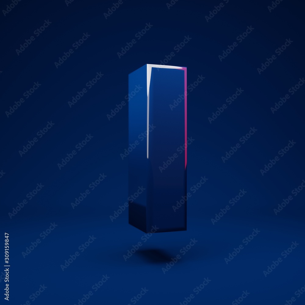 Phantom Blue 3d letter L lowercase Phantom Blue 3d letter L lowercase