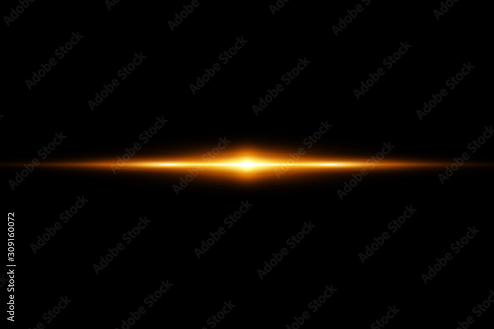 Abstract golden lights lines on black background vector illustration. A bright flash of light on the line Abstract golden lights lines on black background vector illustration. A bright flash of light on the line