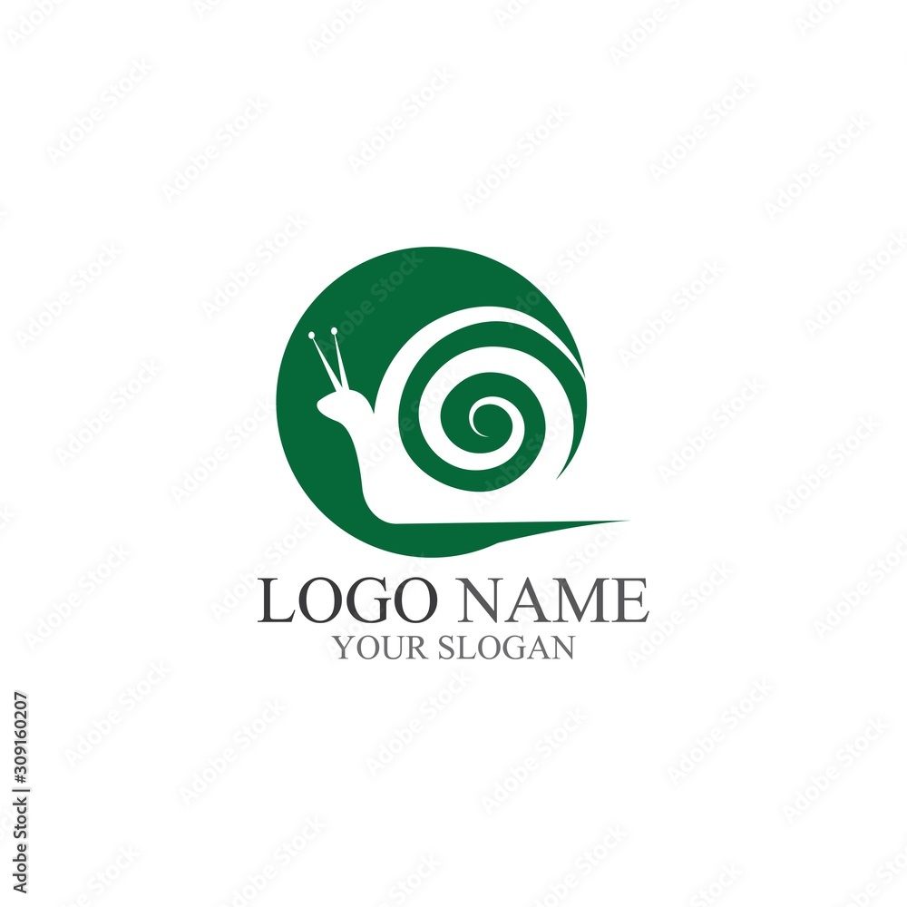 Snail logo vector illustration template Snail logo vector illustration template