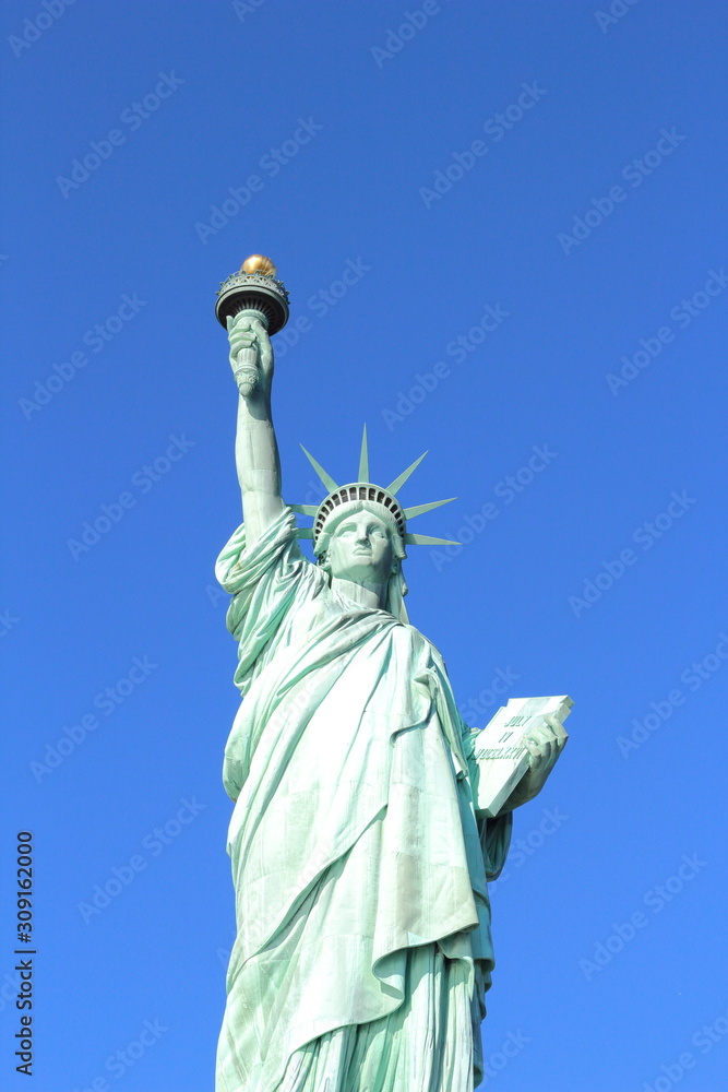 Fototapeta premium The Statue of Liberty on Liberty Island in New York City