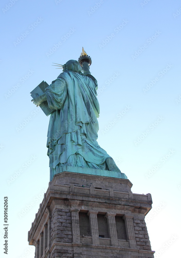 The Statue of Liberty on Liberty Island in New York City The Statue of Liberty on Liberty Island in New York City