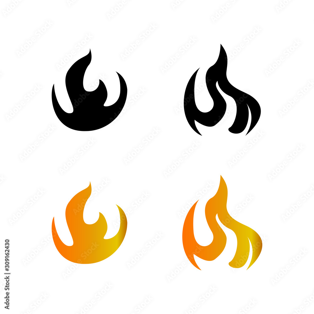 Fire icon vector in trendy style design Fire icon vector in trendy style design