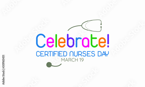 Vector illustration on the theme of Certified Nurses day on March 19th.