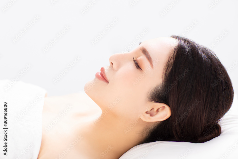 Beautiful young woman in spa salon Beautiful young woman in spa salon