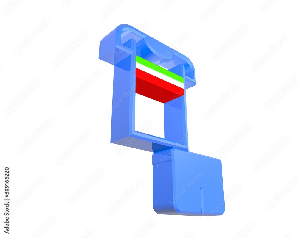 3d illustration of italy soccer shirt icon 3d illustration of italy soccer shirt icon