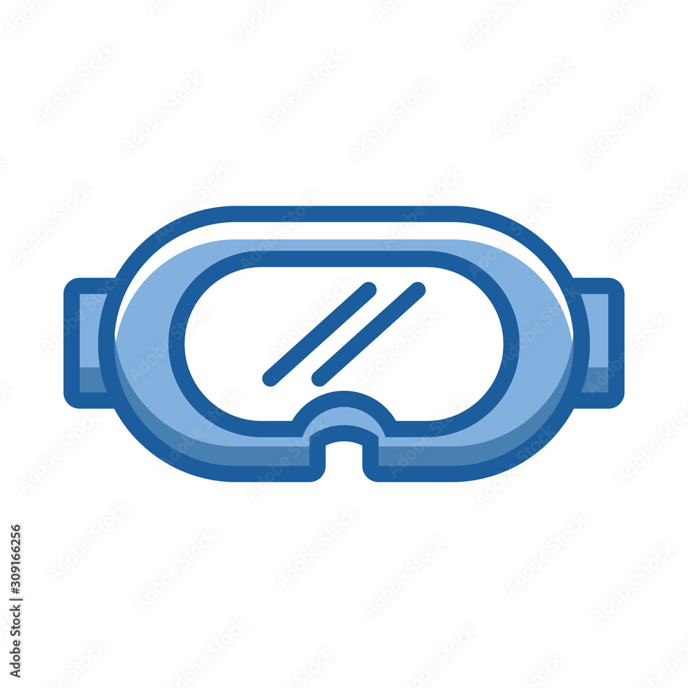 winter goggles mask isolated icon winter goggles mask isolated icon