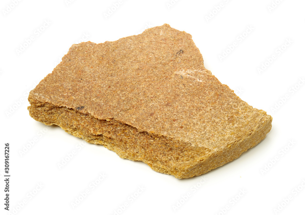 Soybean meal on white background