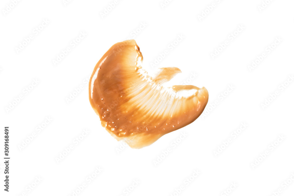 Smears of foundation for face. Cosmetic isolated liquid on white background Smears of foundation for face. Cosmetic isolated liquid on white background