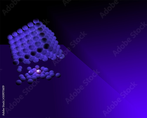 purple cube abstract background