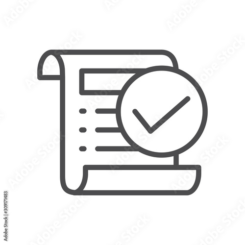 In Compliance Icon with paper, checks & list