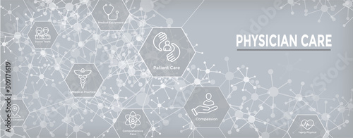Physician Care Icon Set - Web Header Banner photo