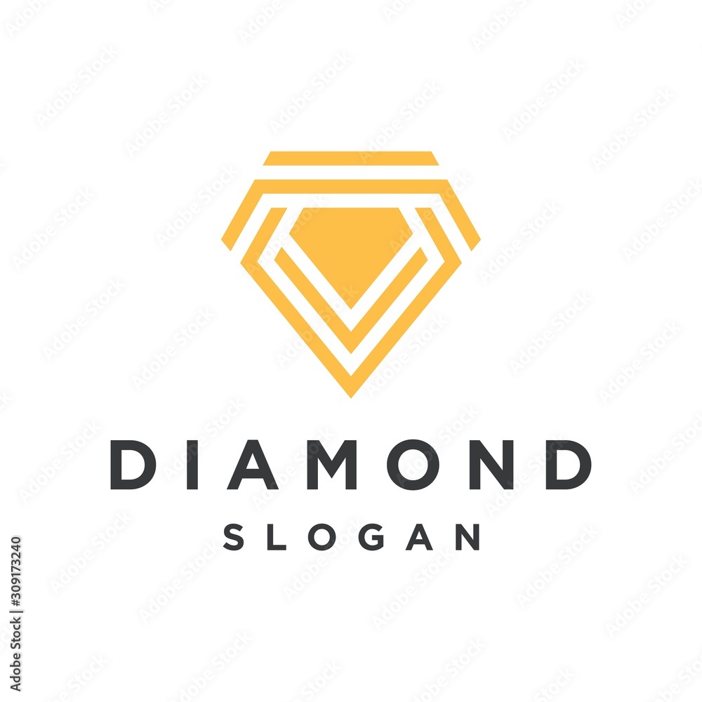 Fototapeta premium Creative Diamond Concept Logo Design Template