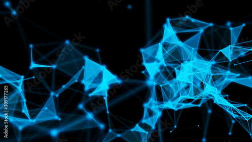 Abstract technology background. Connection of lines, points and planes. Concept of Network.