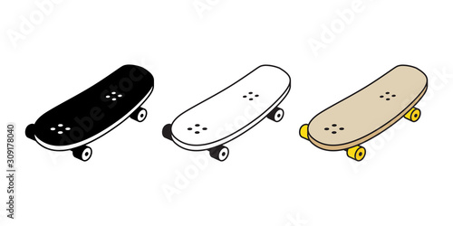skateboard vector icon logo symbol extreme sport cartoon character doodle illustration design