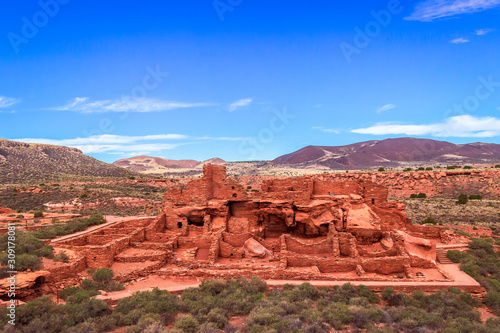 The Grand Canyon - Panoramic View of the Preserved Native American Ruins  Wupatki National Monument in Arizona
