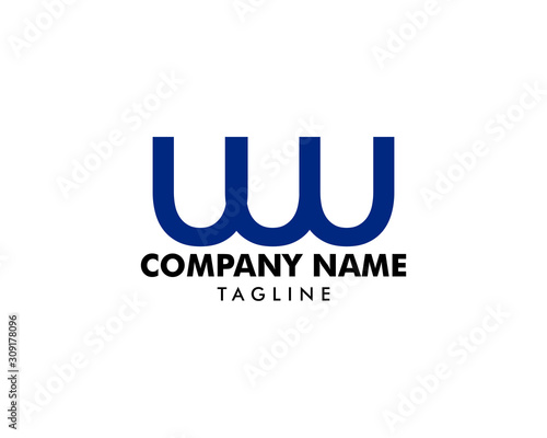 Free Download Initial Letter WU Logo Template Design - GFXLoad