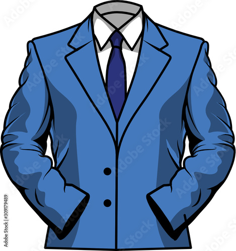 Blue modern blazer for stylish office man