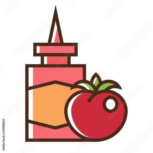 Color icon tomato paste