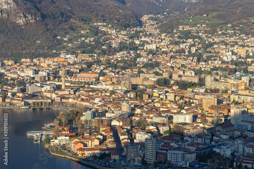 Town of Lecco  Italy in December time