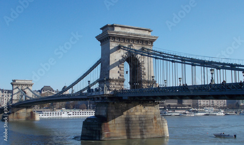 chain bridge over danube in budapest