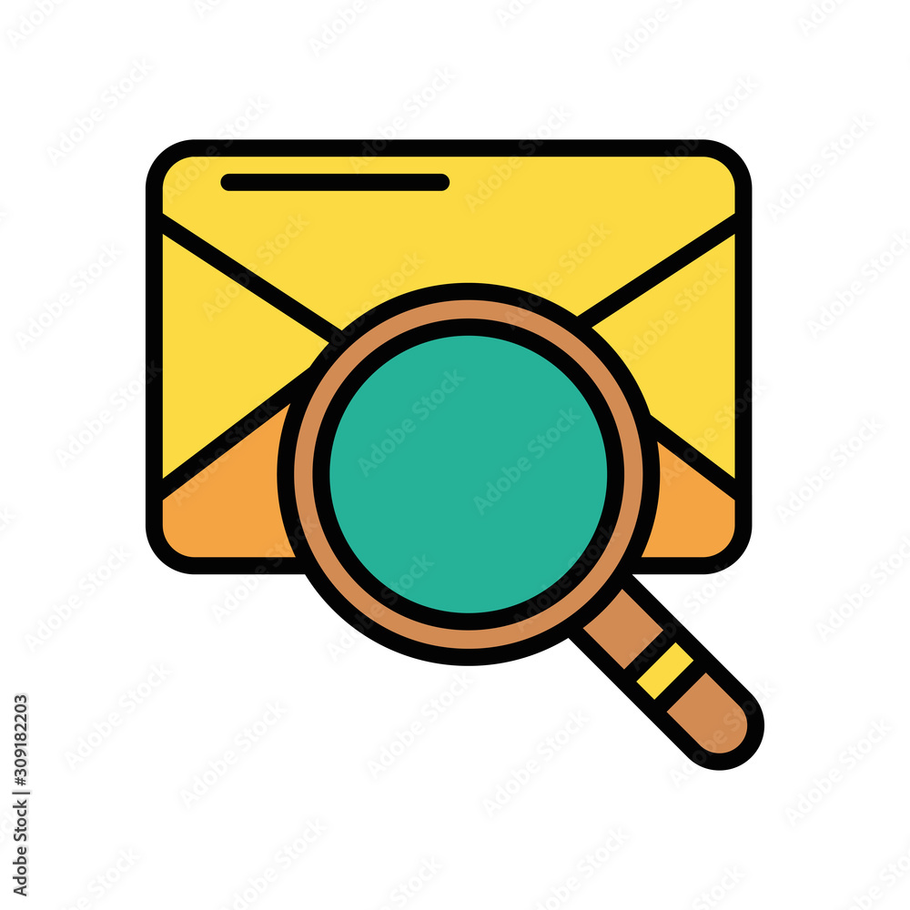 envelope mail with magnifying glass postal service envelope mail with magnifying glass postal service