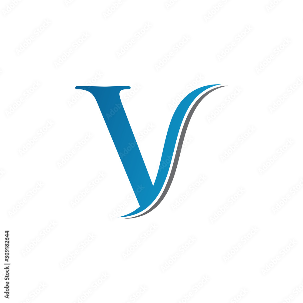 Corporate identity letter v company symbols Vector Image
