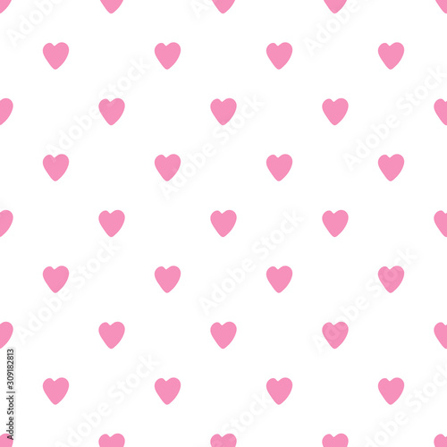 Seamless pattern with red hearts. 14 february wallpaper.
