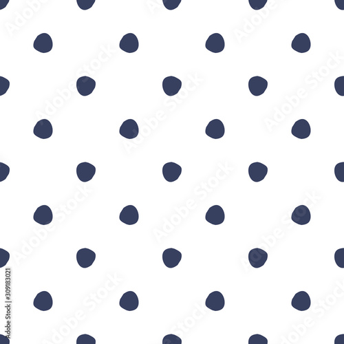 Seamless pattern with polka dot. Cute wallpaper.