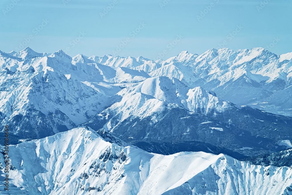 Fototapeta premium Nature in Hintertux Glacier ski resort in Austria