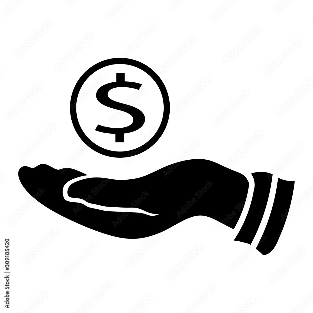 icon money in hand icon, take the money icon money in hand icon, take the money